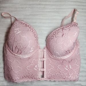 NWT Elegant Pink Lace Corset Style Bralette